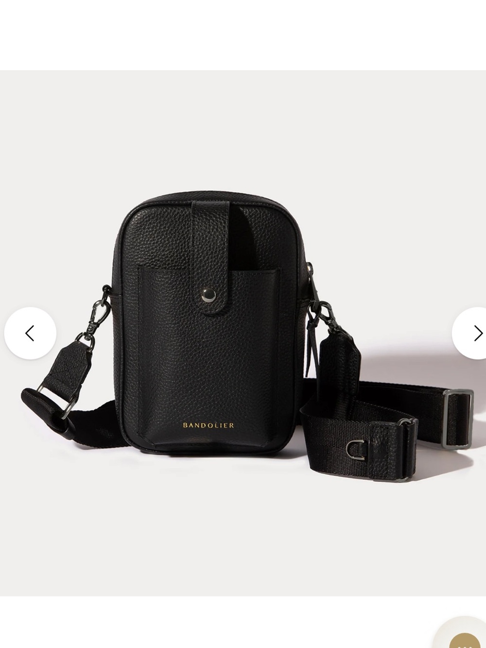 NWOT Bandolier Dillon Bag in black pebbled leather